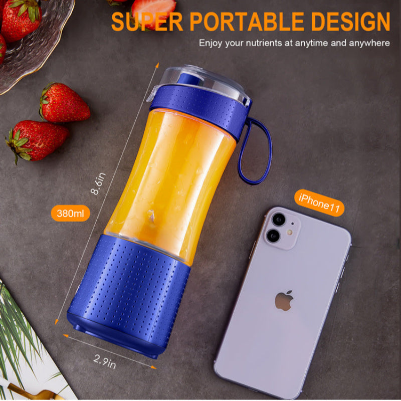 Dark Blue Portable Mini Juicer Rechargeable Electric Fruit Cup Compact & Convenient