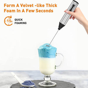 Rechargeable Electric Milk Frother Handheld Foam Maker Coffee Frothing Wand Whisk For And Baking