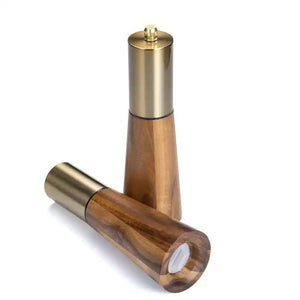 Gold Acacia Wood Pepper Grinder Manual Multi Purpose Spice Mill Kitchen Seasoning Tool