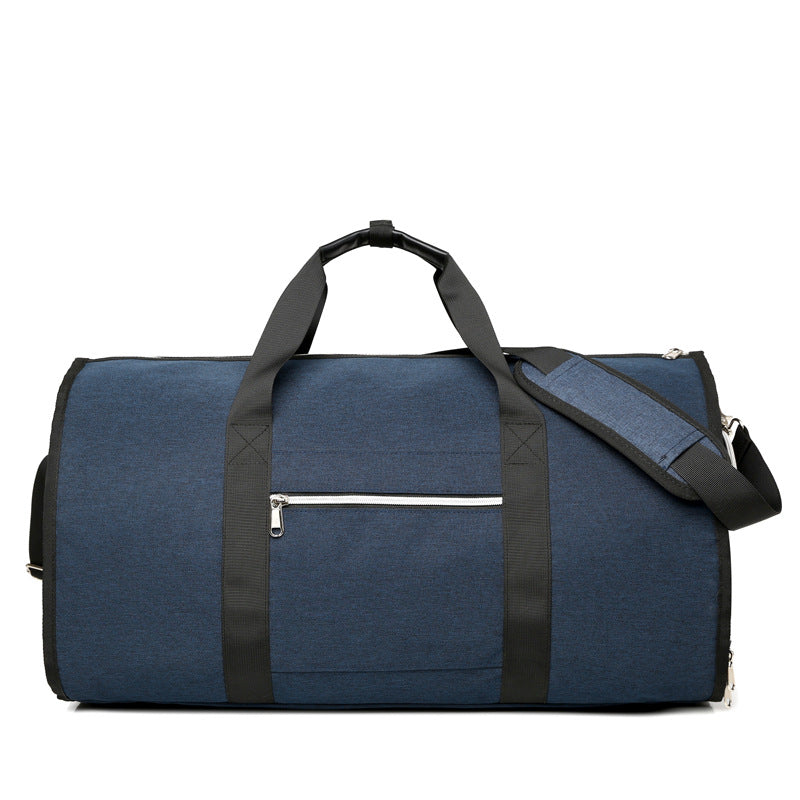 Blue Multi Functional Travel Duffel Bag With Suit Storage Foldable Garment For Business Trips