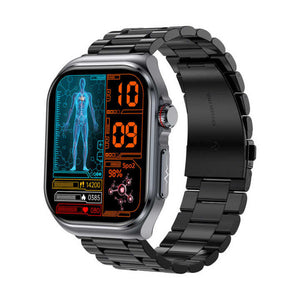 Black Smartwatch With Bluetooth Calling Ecg Blood Pressure Heart Rate And Multi Sport Modes