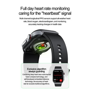 Black Smartwatch With Bluetooth Calling Ecg Blood Pressure Heart Rate And Multi Sport Modes