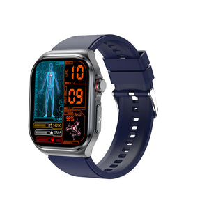 Blue Smartwatch With Bluetooth Calling Ecg Blood Pressure Heart Rate And Multi Sport Modes