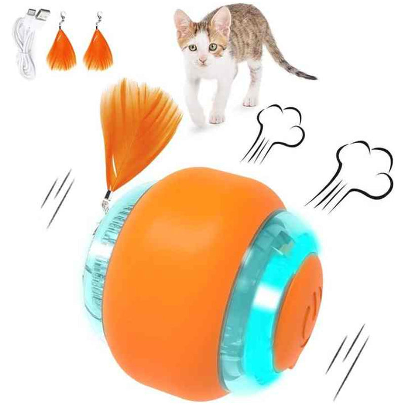 Interactive Electric Cat Toy Ball Rechargeable Smart Rolling Pet