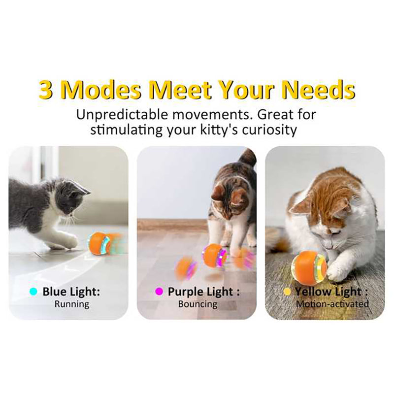 Interactive Electric Cat Toy Ball Rechargeable Smart Rolling Pet