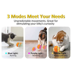 Interactive Electric Cat Toy Ball Rechargeable Smart Rolling Pet