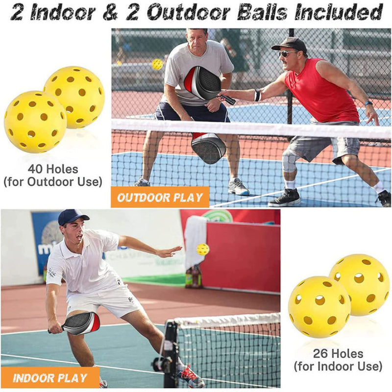 Graffiti Model Fiberglass Pickleball Paddle Set Vibrant Design For Enhanced Gameplay