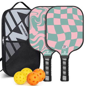 Bubble Hall Fiberglass Pickleball Paddle Set Vibrant Design For Enhanced Gameplay