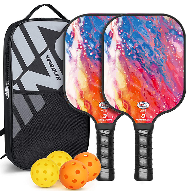 Pink Beach Fiberglass Pickleball Paddle Set Vibrant Design For Enhanced Gameplay