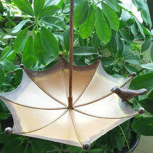 Umbrella Shaped Bird Feeder Metal Hanging Garden Decoration