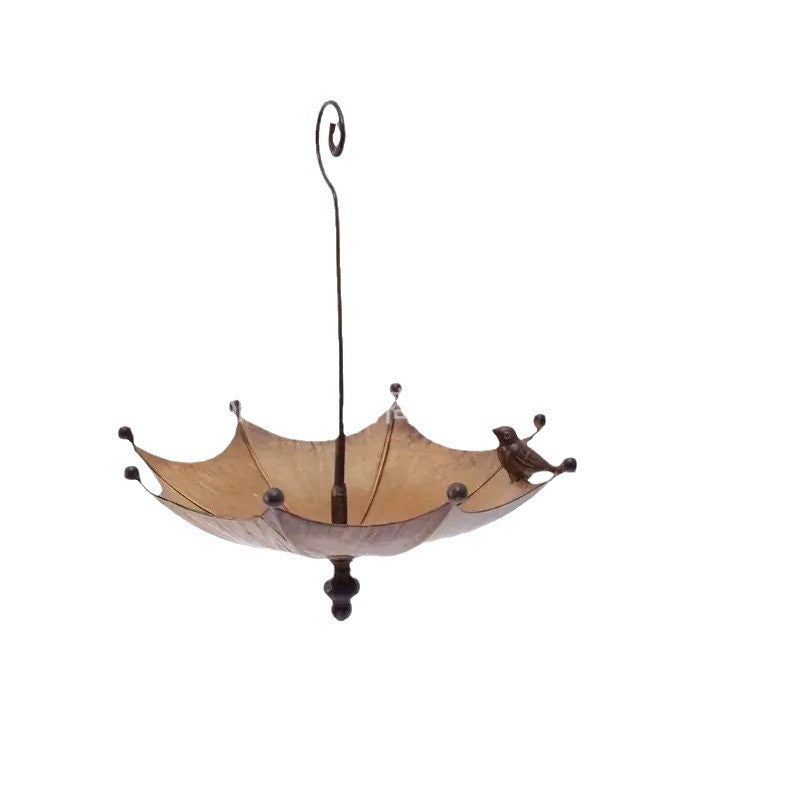 Umbrella Shaped Bird Feeder Metal Hanging Garden Decoration