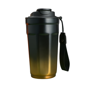 Gradient Black Color Insulated Tumbler 304 Stainless Steel Coffee Mug Portable Large Capacity Car Travel Cup