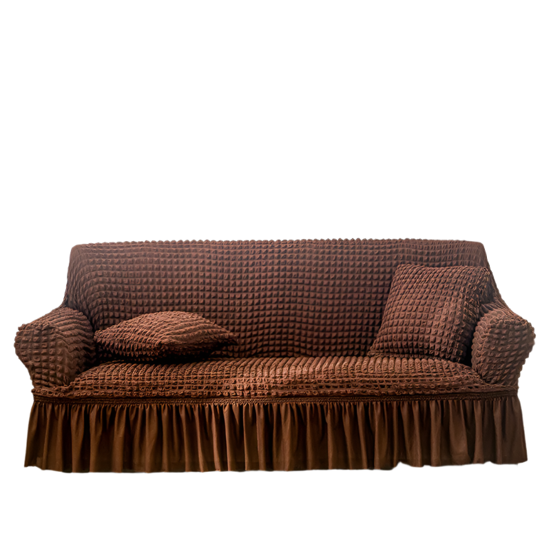 Elastic Sofa Cover Coffee Color (235 X 300Cm)