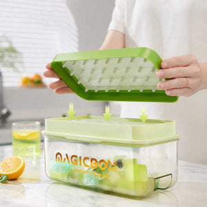 Yellow Eco Friendly Large Capacity Food Grade Ice Cube Tray With Lid