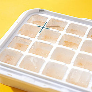 Yellow Eco Friendly Large Capacity Food Grade Ice Cube Tray With Lid