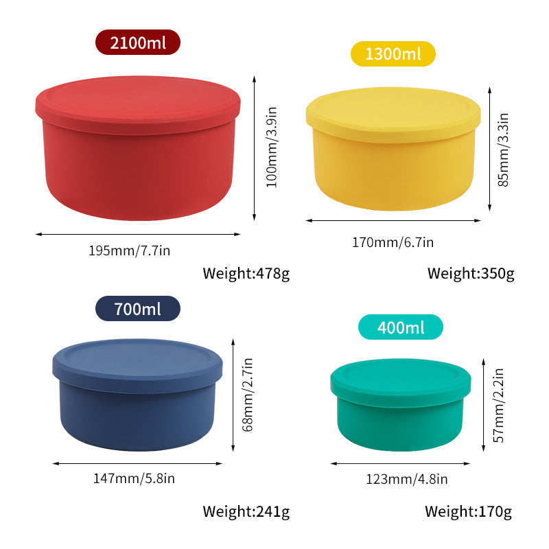 Red (2100Ml) Dopamine Style Food Grade Lunch Box Microwave Safe Fruit & Meal Storage Container