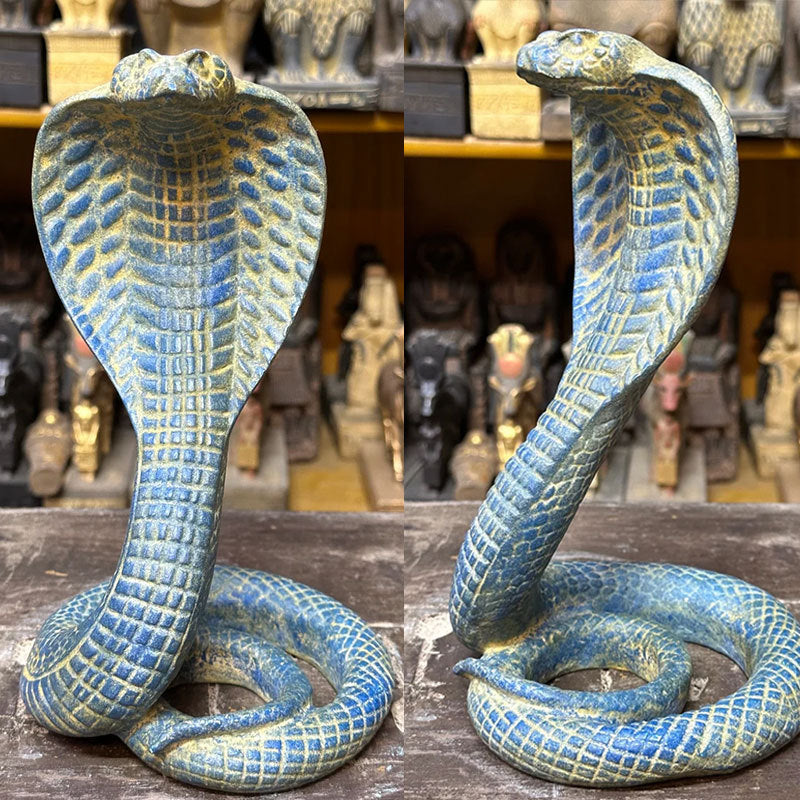 Grey Decorative Resin Cobra Statue Unique Animal Figurine For Home & Creative Gifts