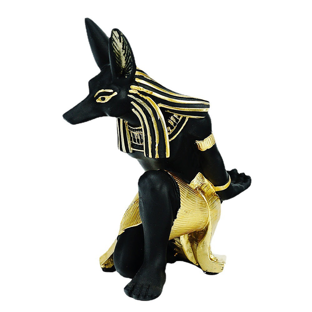 Egyptian Anubis Dog Wine Rack Unique Resin Holder For Home Decor