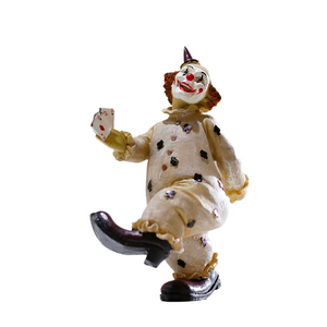 Vintage Circus Clown Figurines Retro Balloon And Bicycle Ornaments