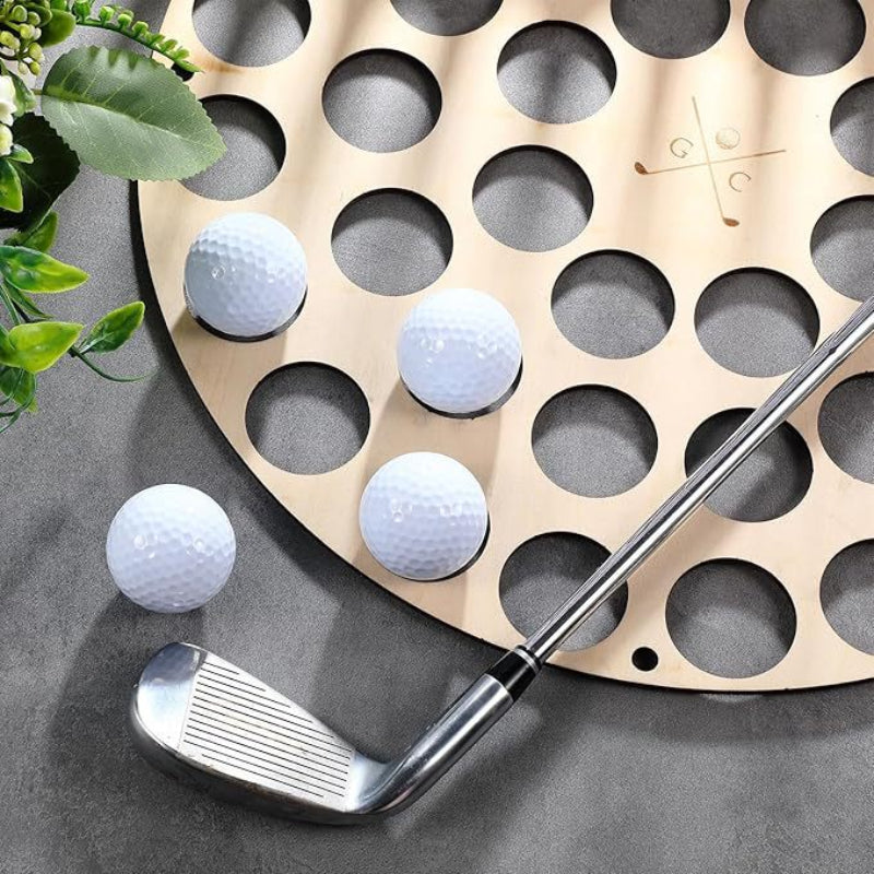 42 Hole Wooden Golf Ball Stand Laser Cut Organiser For Lovers Durable And High Quality Storage Rack