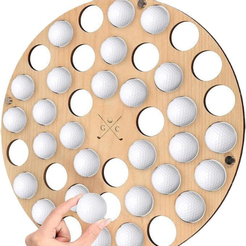 42 Hole Wooden Golf Ball Stand Laser Cut Organiser For Lovers Durable And High Quality Storage Rack