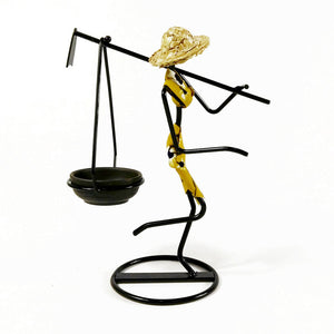 Gold Modern Iron Art Candle Holder Stylish Decorative Stand For Living Room Dining And Study