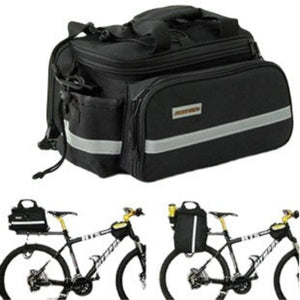 Black Insulated Bike Rear Rack Bag Waterproof Storage With Soft Pe Padding For Cycling