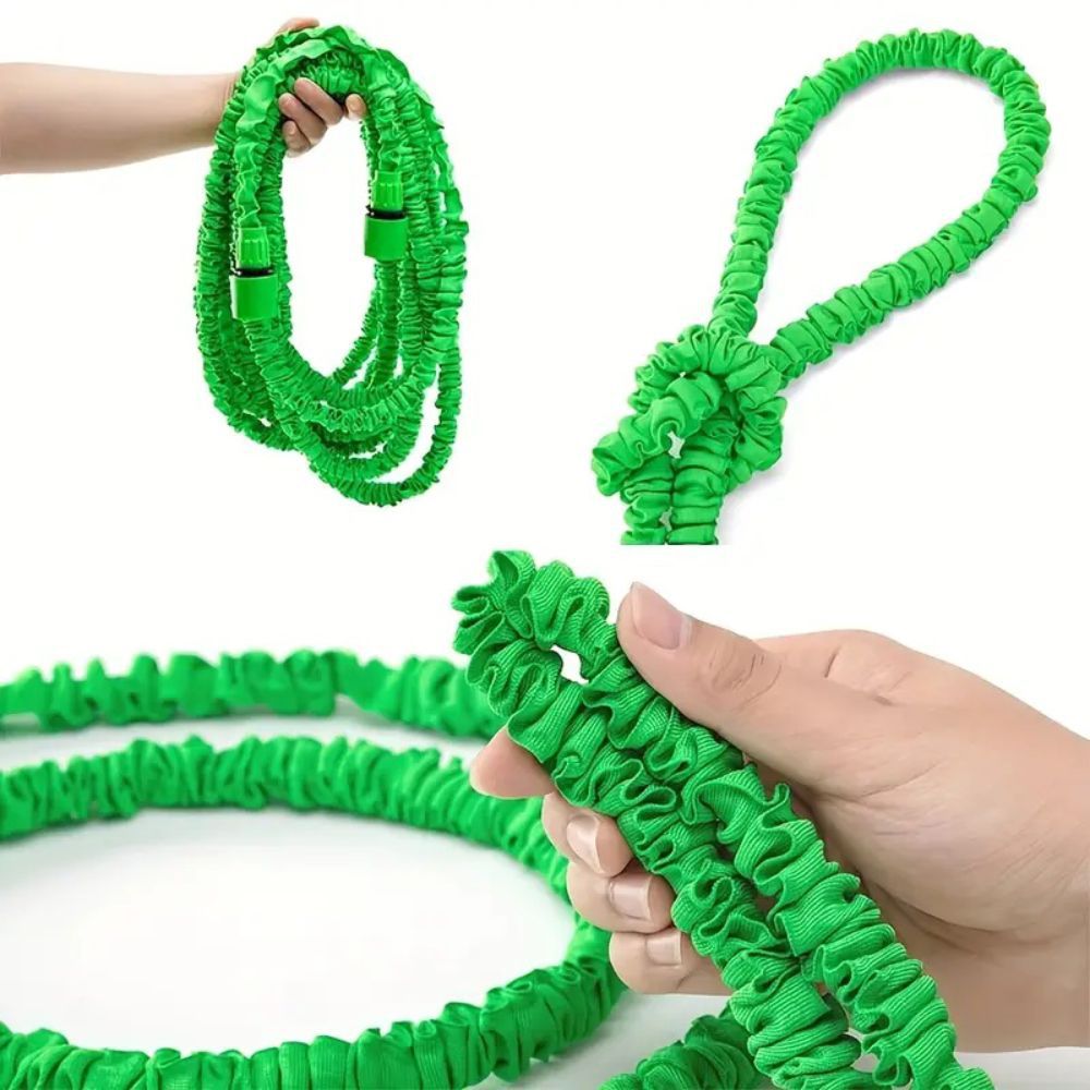 15M Anti Kink Expandable Garden Hose Flexible Tangle Free Water With Adjustable Spray Nozzle