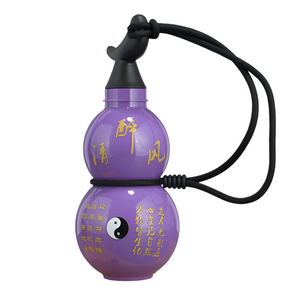 750Ml Inspired Gourd Water Purple Plastic Bottle Stylish Chinese Flask With Yin Yang Design