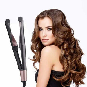 2 In 1 Hair Straightener And Curler Ceramic Ionic Styling Tool For Smooth Wavy