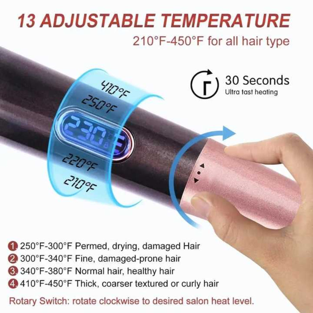 2 In 1 Hair Straightener And Curler Ceramic Ionic Styling Tool For Smooth Wavy