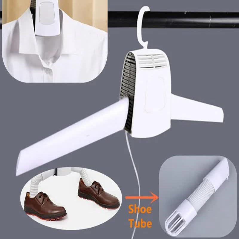 Pink Portable Intelligent Clothes Drying Hanger Quick With 3D Airflow For Travel And Home