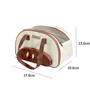 Large Capacity Cat Carrier Bag Soft Sided Pet Travel Tote With Top Zipper Opening