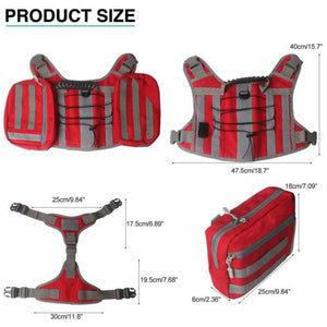 Red Dog Tactical Backpack Harness Adjustable Outdoor Camouflage Saddle Bag For Dogs