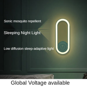 White Ultrasonic Mosquito Repellent Night Light Sleep Friendly Led Wall Lamp