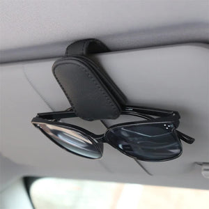 2Pcs Black Car Sun Visor Glasses Holder Universal Sunglasses Clip For Secure Storage