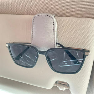 2Pcs Grey Car Sun Visor Glasses Holder Universal Sunglasses Clip For Secure Storage