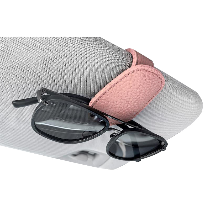 2Pcs Pink Car Sun Visor Glasses Holder Universal Sunglasses Clip For Secure Storage