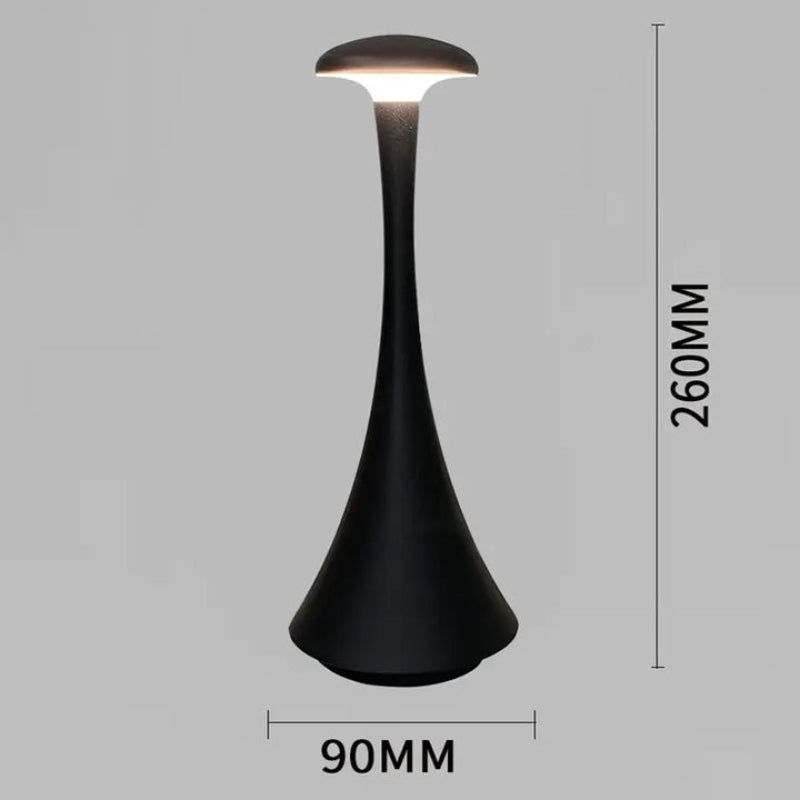 White Modern Minimalist Led Mushroom Lamp Touch Control Rechargeable Night Light