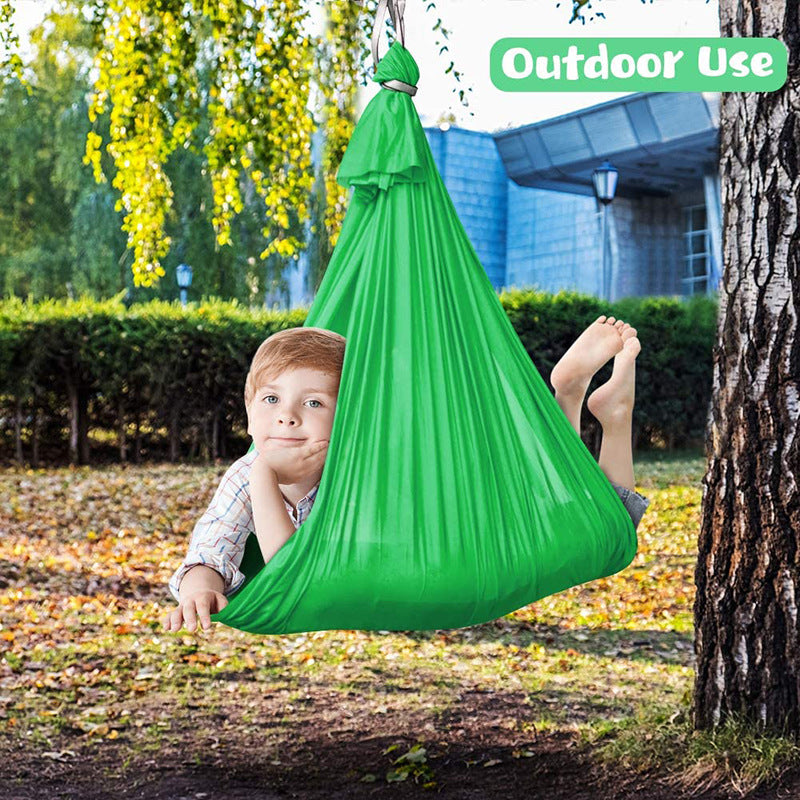 Red Kids' Outdoor Hanging Swing Pod Chair Comfortable & Durable Hammock For Play