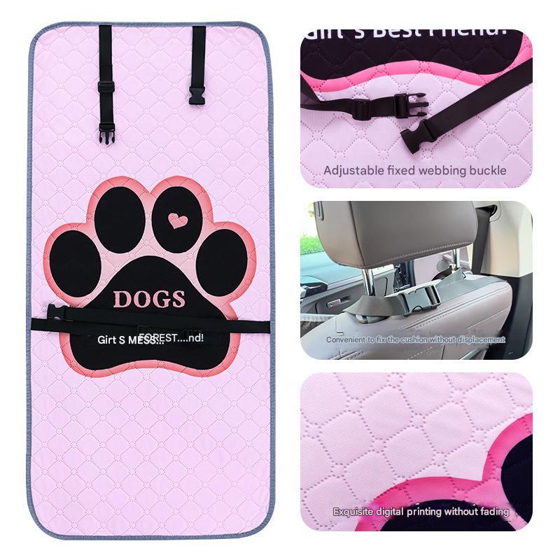 Pink Dog Car Seat Cover Waterproof & Scratch Resistant Pet Protector