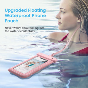 Pink Floating Waterproof Phone Pouch Secure And Durable