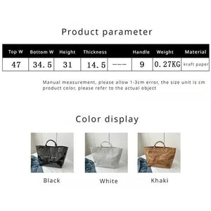 Silver Trendy Waterproof Tote Bag Lightweight And Durable Carryall