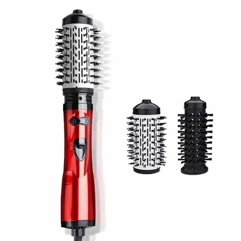 Red Automatic Large Wave Curling Iron | 2 In 1 Volumizing Hot Air Brush & Styling Comb