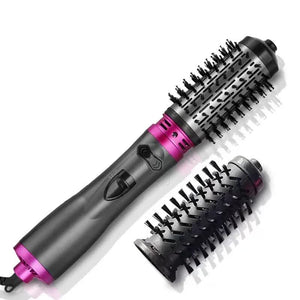 Gray Purple Automatic Large Wave Curling Iron | 2 In 1 Volumizing Hot Air Brush & Styling Comb