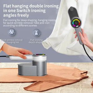 Grey Portable Handheld Garment Steamer | Mini Iron For Home & Dorm Use Compact Clothes Steaming