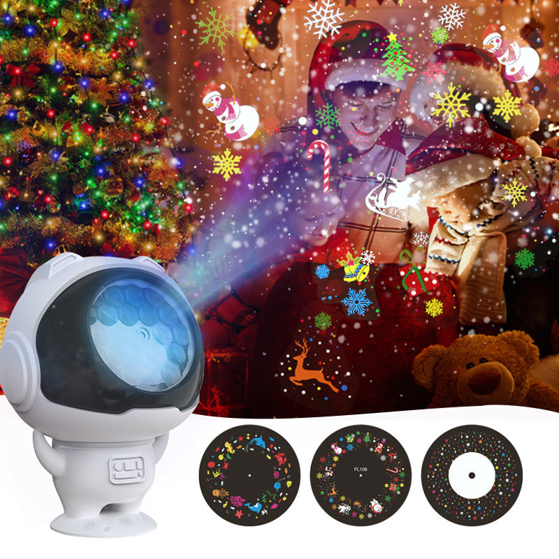 Led Snowflake Projector Light 7 Color Rotating Christmas & Holiday Decoration Laser Stage 16 Patterns For Festive