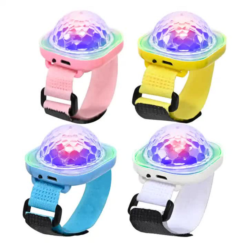 Blue Usb Wristband Car Suction Stage Light 5V Charging Mini 7 Color Laser Atmosphere For Party & Events