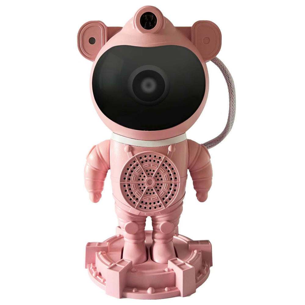 Pink Astronaut Bluetooth Music White Noise Space Projector Lamp Creative Starry Sky Wireless Speaker Desktop Decoration