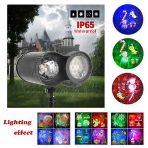 Bracket Outdoor Waterproof Lawn Dual Tube Projection Light Led Halloween & Christmas Dynamic Ripple Animation Replaceabl